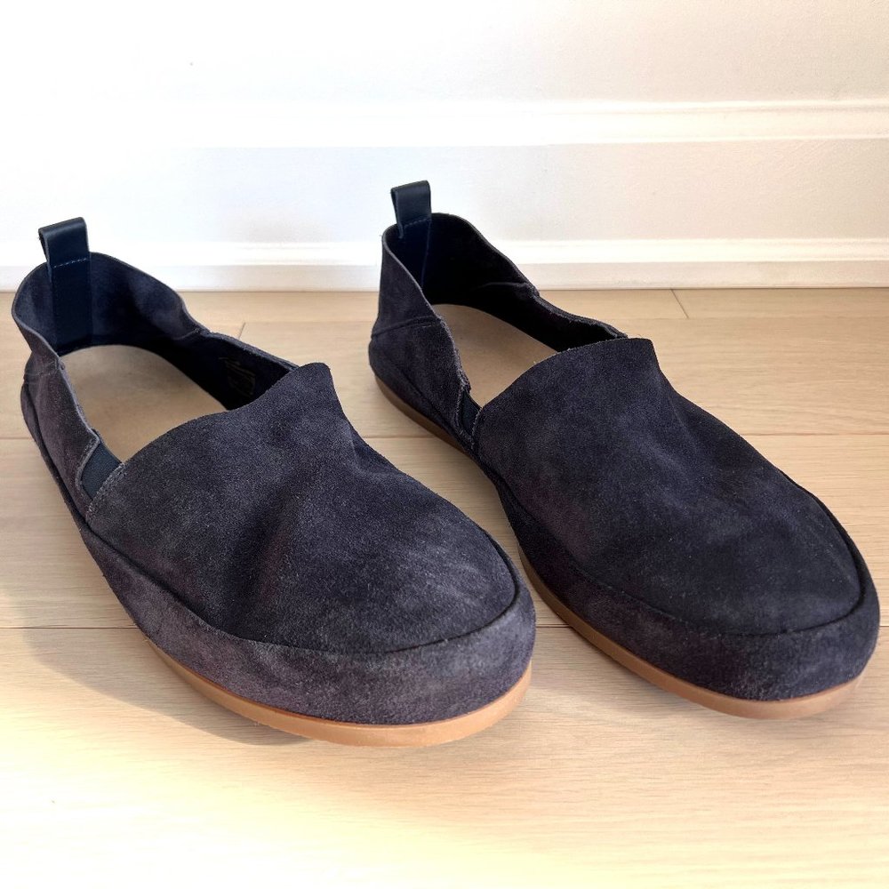 Dark Blue Suede Travel Loafers - 12 US